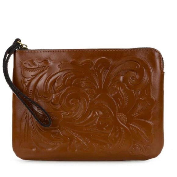 Patricia Nash Cassini Florence Tooled Wristlet New - Picture 1 of 1